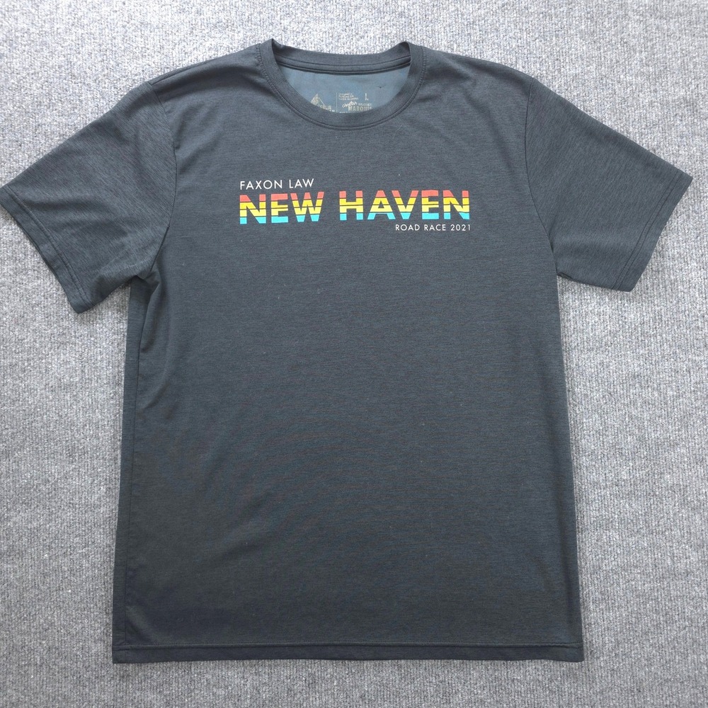 Leslie Jordan Shirt Men Large Black Spell Out Logo New Haven Road Race 2021